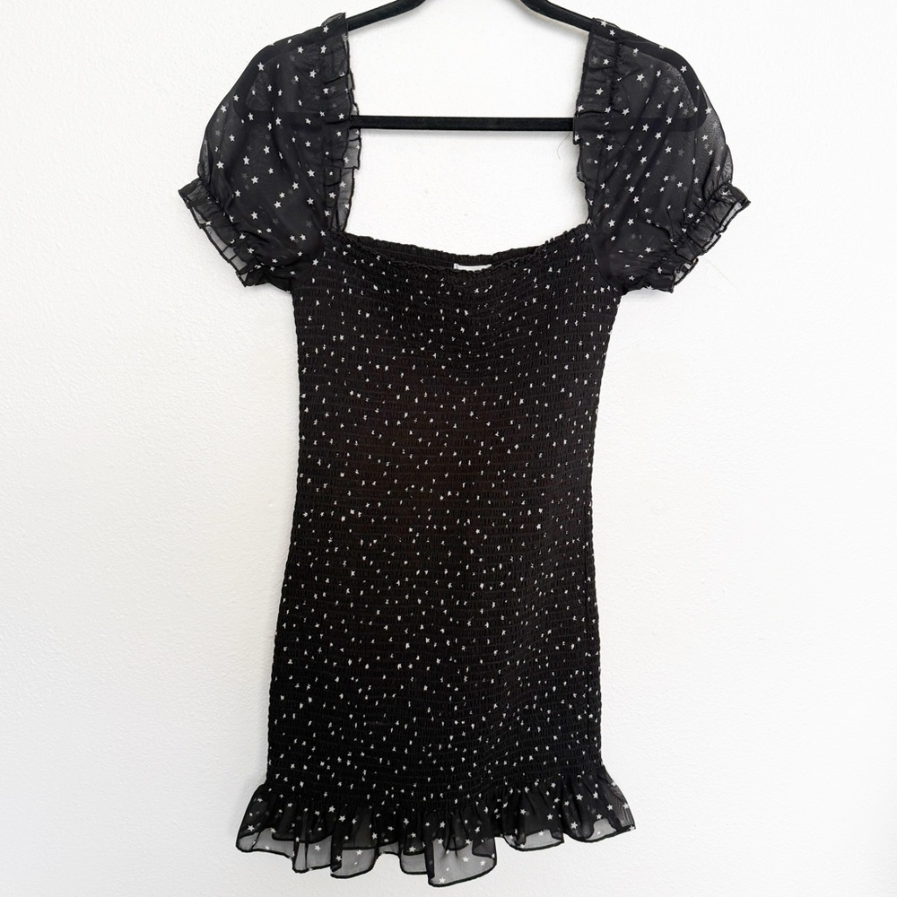 Superdown Black Star Pattern Mini Dress - image 4